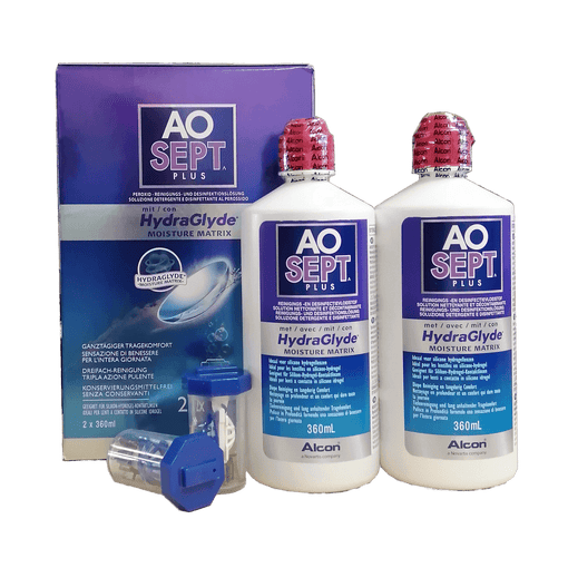 AOSEPT Plus mit HydraGlyde Vorratspackung (2x360ml+2 Behälter)
