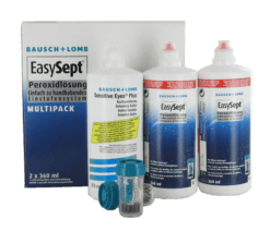 EasySept Multipack (2x360ml+1x355ml Sensitive Eyes+2 Behälter)