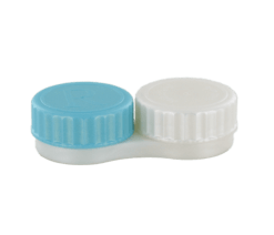 Flacher antibakterieller Kontaktlinsenbehälter